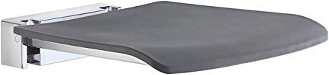 Smedbo FK414 Folding Wall Mounted Shower Seat, Grey