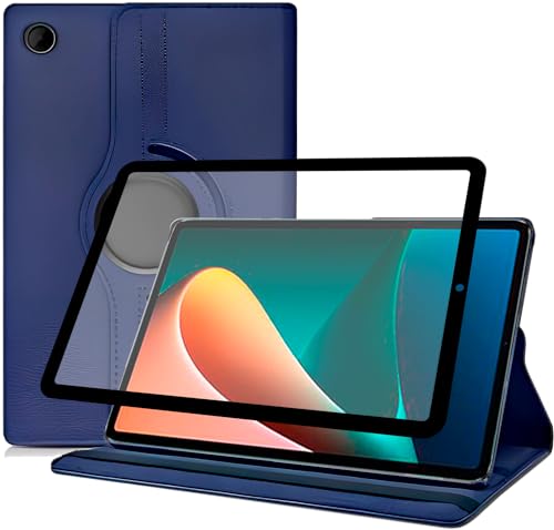 KIT Capa Giratória Azul + Película 9D compatível com Xiaomi Pad 5 Pro (Tela 12.4