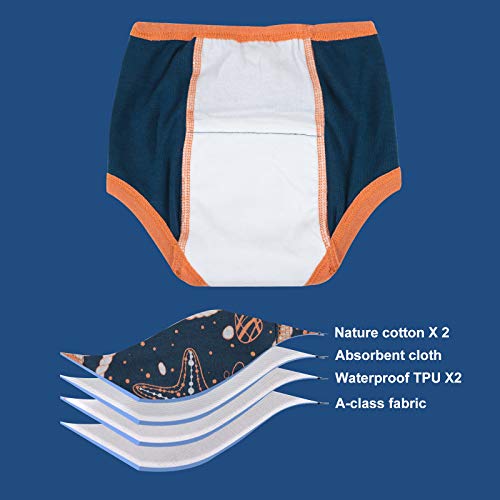 Image of MooMoo Baby 8 Packs Toddler Training Underwear for Boy and Girls Strong Absorbent Cotton Training Pants 2-6T