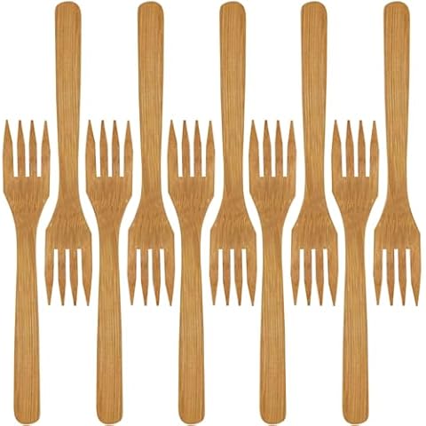 BambooMN 10-Piece All-Natural Dinner Fork Set Cover