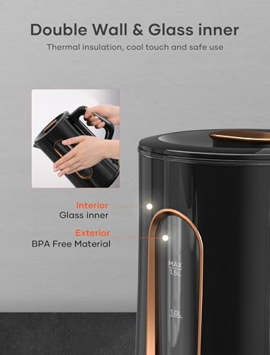 Fast Boiling OFFACY Electric Kettle: Double Wall Design - Image 6