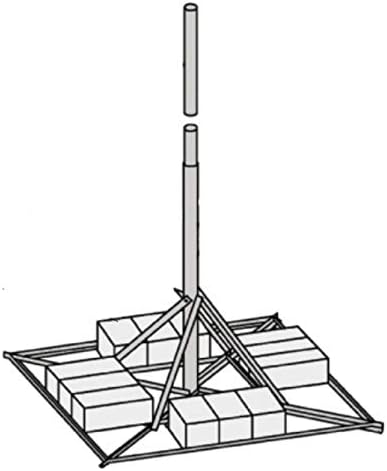 JRM23855 Non-Penetrating Mount with 2.38" OD x .154" Wall x 10' Mast