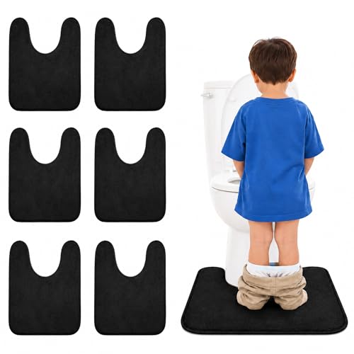 VALKNUT Fast Drying Toilet Splash Guard Mat (6-Pack) - Tech Velvet Pee Rug