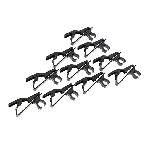Sosoport 10Pcs Microphone Clips Durable Clip Holders for Secure Microphone Attachment Lightweight and Portable Design for School Office Theater Use