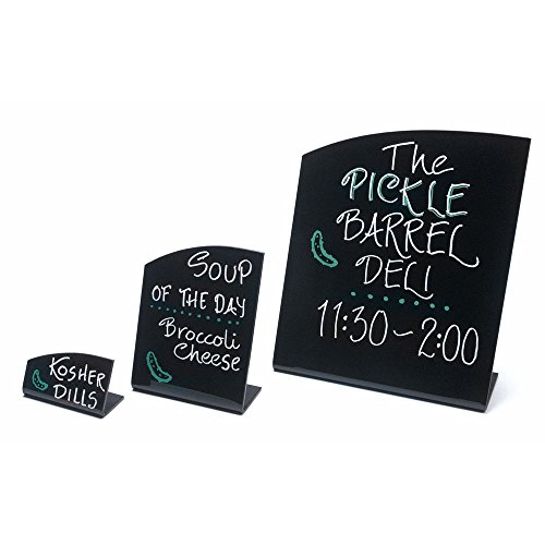 Chalkboard Sign Matte Black - 5 3/8" L x 2 1/4" W x 7" H by HUBERT – 5"W x 7"H, Plastic, Black