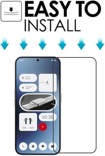 Image of Premium Tempered Glass Screen Protector Guard Compatible For Nothing Phone (2A) Plus 5G / 2A+ Plus 5G (6.7 Inch, Pack of 1) | Edge to Edge Coverage With Easy to installation kit
