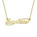 MYKA - Personalized Name Infinity Signature Style Necklace - Custom Nameplate Pendant - Sterling Silver 925, 18k Gold & Rose Gold Plating -Gift For Mom, Girlfriend, Women, Her For Birthday - Jewelry
