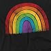 Popfunk Distressed Pride Rainbow LGBTQ T Shirt – Inclusive Equality Tee for Men or Women, Unisex Adult, Black, Large