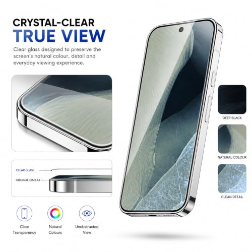 Image of FIRST MART Borderless Tempered Glass for Google Pixel 11 Pro with Cable ProtectorInstallation Kit | Edge-to-Edge, 9H Scratch Resistant, Case-Friendly | Pack of 1