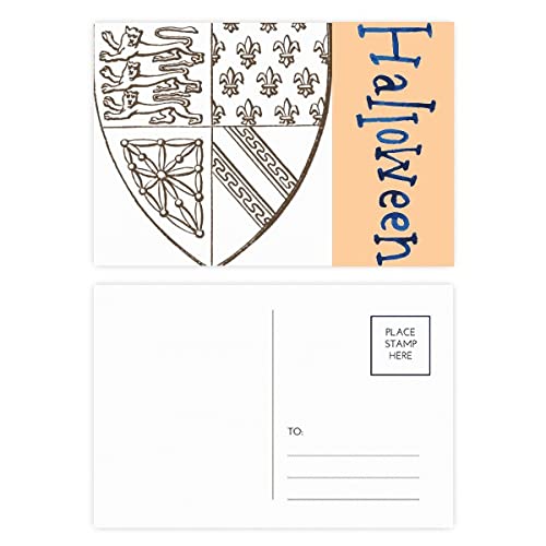 Cartes postales Halloween lot de 20 lion noir et blanc pour correspondance festive