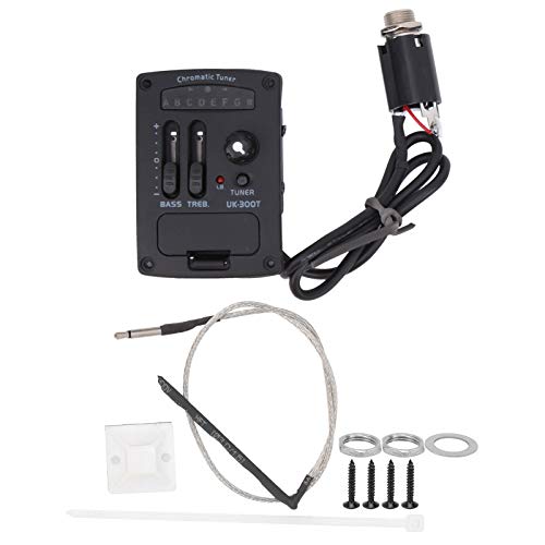 Pastilla Para Ukulele, Ecualizador de 2 bandas Ajuste de pastilla Ukulele EQ Ecualizador Sintonizador Guitarra clásica Pastilla piezoeléctrica Preamplificador