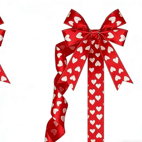 Lazos de cinta de tela suave para decorar la cocina y ventanas en San Valentín, juego de 6 piezas 7