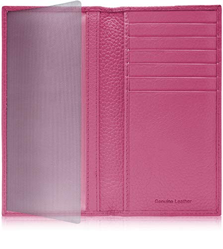 Image of Access Denied Genuine Leather Checkbook Cover For Women & Men - Checkbook Holder For Duplicate Checks Card Wallet RFID