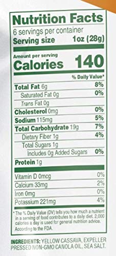 Root Smarts Tropical Yellow Cassava Root Vegetable Chips Non Gmo Yuca Chips Gluten Free Chips by Root Valley Farms (6oz, 6 Pack)