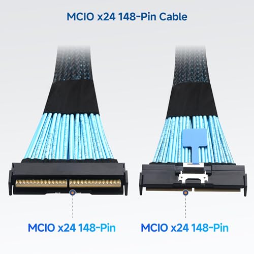 Cable MCIO para solucionar cuellos de botella en servidores con PCIe Gen5 Cable Matters x24 2