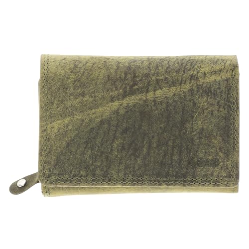 Portefeuille en cuir véritable vert olive pour organiser vos cartes lors de vos sorties