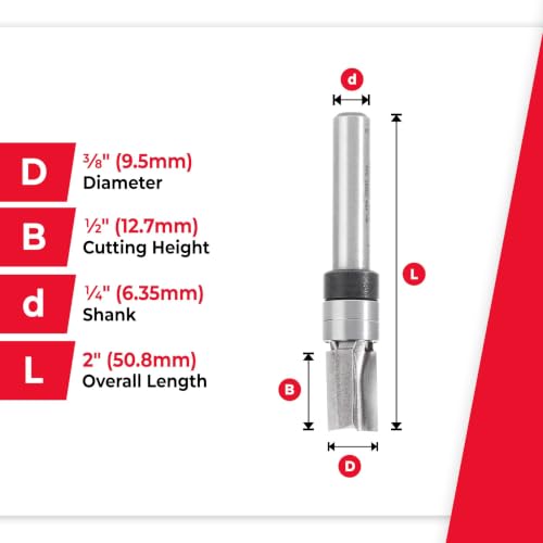Image of Amana Tool - 45475-3DS) Plunge 3 /8 Dia Upper Bb 1 /4Shk