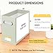 BALEINE File Organizer Box, Cardboard File Folder Organizer with Handle for Letter Size, Portable Collapsible Hanging Filing Box for Home Office Document Storage (4 Pack, Beige)