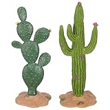 Format compact : Mesurant environ 14,5 x 5,5 x 5,5 cm, cet ornement en forme de cactus trouve facilement sa place sur un bureau, une étagère ou un terrarium sans prendre beaucoup de place.