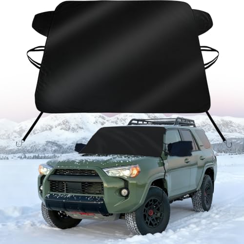 Image of Windshield Snow Ice Cover Custom Fit for Toyota 4Runner 2010-2026 2027 Windshield Frost Cover Ice Removal Wiper Protector Shield 600D Oxford Winter Car Accessories