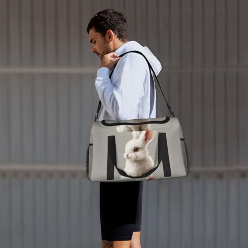 Sac de yoga imprimé lapin avec compartiment articles personnels - 7