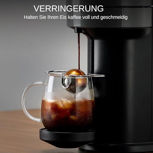 Bola de enfriamiento de espresso de acero inoxidable reutilizable con soporte 5