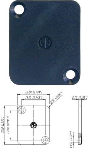DBA-BL (Pack of 4) Blank Plate for D Cutouts, XLR Connectors D-Series