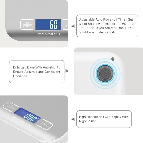 Báscula Digital de Envío 10 kg Precisa y Recargable miniatura 3
