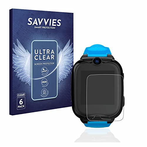 Savvies 6 Stück Schutzfolie für Xplora XGO2 Displayschutz-Folie Ultra-Transparent