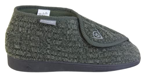 Dunlop Mens Adjustable Quick Easy Touch Fastening Orthopaedic Boot Slippers - Washable Hook and Loop Cosy Winter Bootie Slippers Men Size 9 UK - Image 3