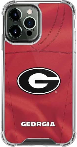 Skinit Clear Phone Case Compatible with iPhone 14 Pro Max - Officially Licensed University of Georgia Bulldogs Design