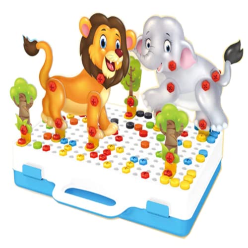 CREATIVE PORTABLE BOX 198 PEÇAS - BRINQUEDO EDUCATIVO BLOCOS DE MONTAR INFANTIL - MALETA COM PARAFUS
