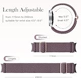 Galaxy Watch 7/6/5/4/FE Strap 40mm 44mm,Braided Band for Samsung Galaxy Watch 4/6 Classic Straps 47mm 43mm 46mm 42mm/5 pro 45mm Women/Men,One Click No Gap Stretchy Elastic Nylon Sport Loop,4 Pack - Image 4