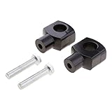  H HILABEE 1 Zoll 25mm Motorrad Lenker Riser, Kompatibel für Dirt Bikes, Honda, Suzuki, Yamaha, Kawasaki und Harley Cruisers - Schwarz