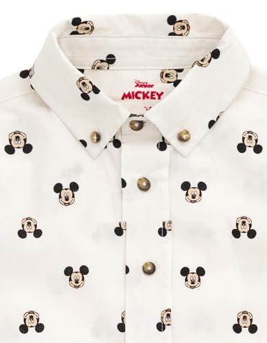 Disney Mickey Mouse Button Down Shirt Twill Pants Suspenders and Bow-Tie 4 Piece Outfit Set Infant to Little Kid3