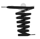 RYZGOJV 4 Pairs Athletic Shoelaces Flat Shoe Laces for Scooter Shoes Black