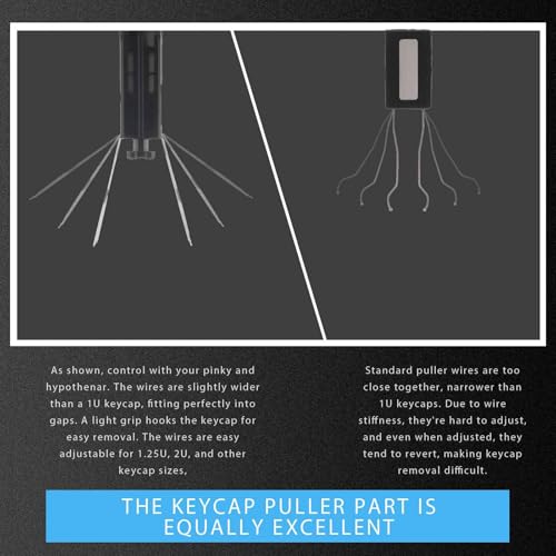 Image of Keyboard Switch Puller and Keycap Puller Set, Reusable for Mechanical Keyboard Switches, Non-Scratch for Custom & Side Engraved Keycaps, Key Remover Tool for Key Switch Maintenance（Random Color）
