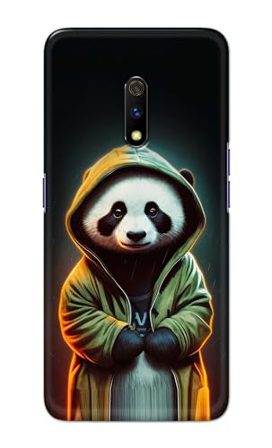 Image of Printed Hard Back Cover Case for Realme X | Oppo K3 Back Cover (Cartoon Panda) -1111