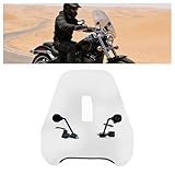 ALMULOO Universal 15' Clear Motorcycle Windshield Compatible With Harley Davidson Dyna Sportster Glide Softail for Honda Yamaha Suzuki