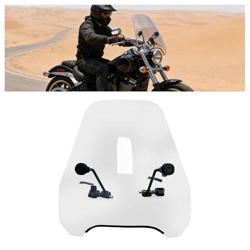 Pare-brise universel moto ALMULOO contre le vent et la fatigue sur Sportster Glide et Suzuki