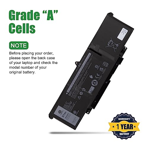 Image of 66DWX 086D0Y Laptop Battery Replacement for Dell Latitude 7340 7350 7440 7450 7640 7650 Series Notebook 86D0Y 00HYH8 0HYH8 11.4V 57Wh 4878mAh