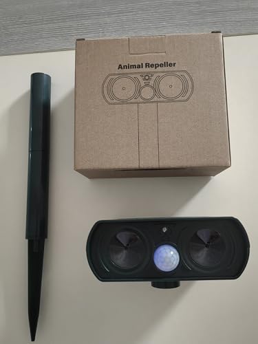 Solar Ultrasonic Animal Repellent, Cat Repellent, Bird Deterrents for Patio Garden