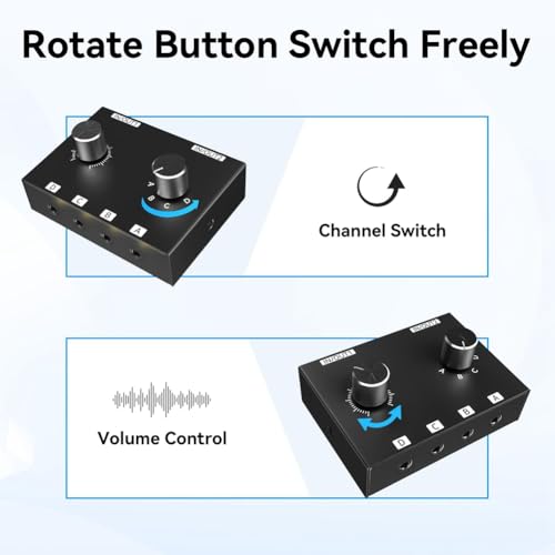 Commutateur audio pour optimiser votre espace de télétravail et gaming multi-sources - 5