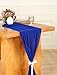 SHERWAY 27 x 168 Inch Royal Blue Chiffon Wedding Table Runner, Extra Long 14FT Blue Tablecloth Table Overlay, Rustic Wedding Bridal Shower Baby Shower Party Table Decoration