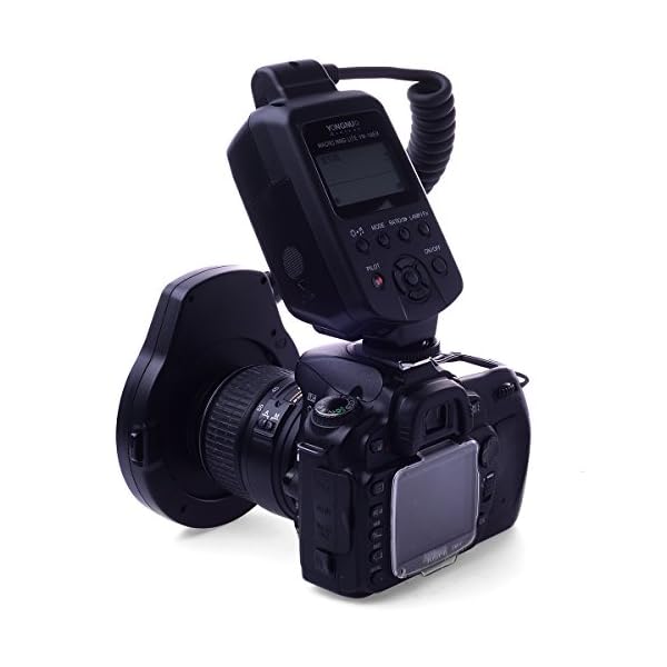 Yongnuo YN-14EX Macro Ring TTL-Blitzlicht + Adapter für Canon DSLR 7D 6D LF464 – Bild 6