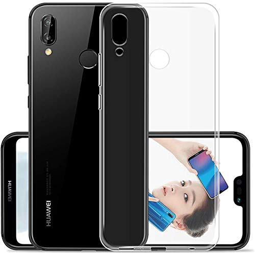 Newtop Cover Compatibile per Huawei P20 Lite / P20 PRO, Custodia TPU Clear Silicone Trasparente Slim Sottile Flessibile Case Posteriore Protettiva (per Huawei P20 Lite)