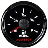 AODITECK Marine Fuel Level Gauge for Boat Gas Tank Car Truck Vehicles RV Oil Universal Automotive Re
