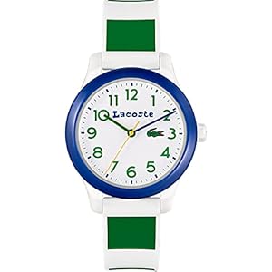 Lacoste Analoog kwartshorloge voor kinderen, 12.12, wit, Met bandjes