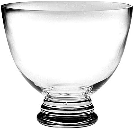Barski Handmade Glass Round Footed Bowl, Clear, 10.5" D (10.5 Inches Diameter), Made in Europe