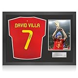 camiseta david villa new york city Camiseta oficial de la primera equipación de España 2020, con estampado de aficionado, firmada por David Villa. Con marco negro estándar. Tamaño aproximado: 840 x 670 mm